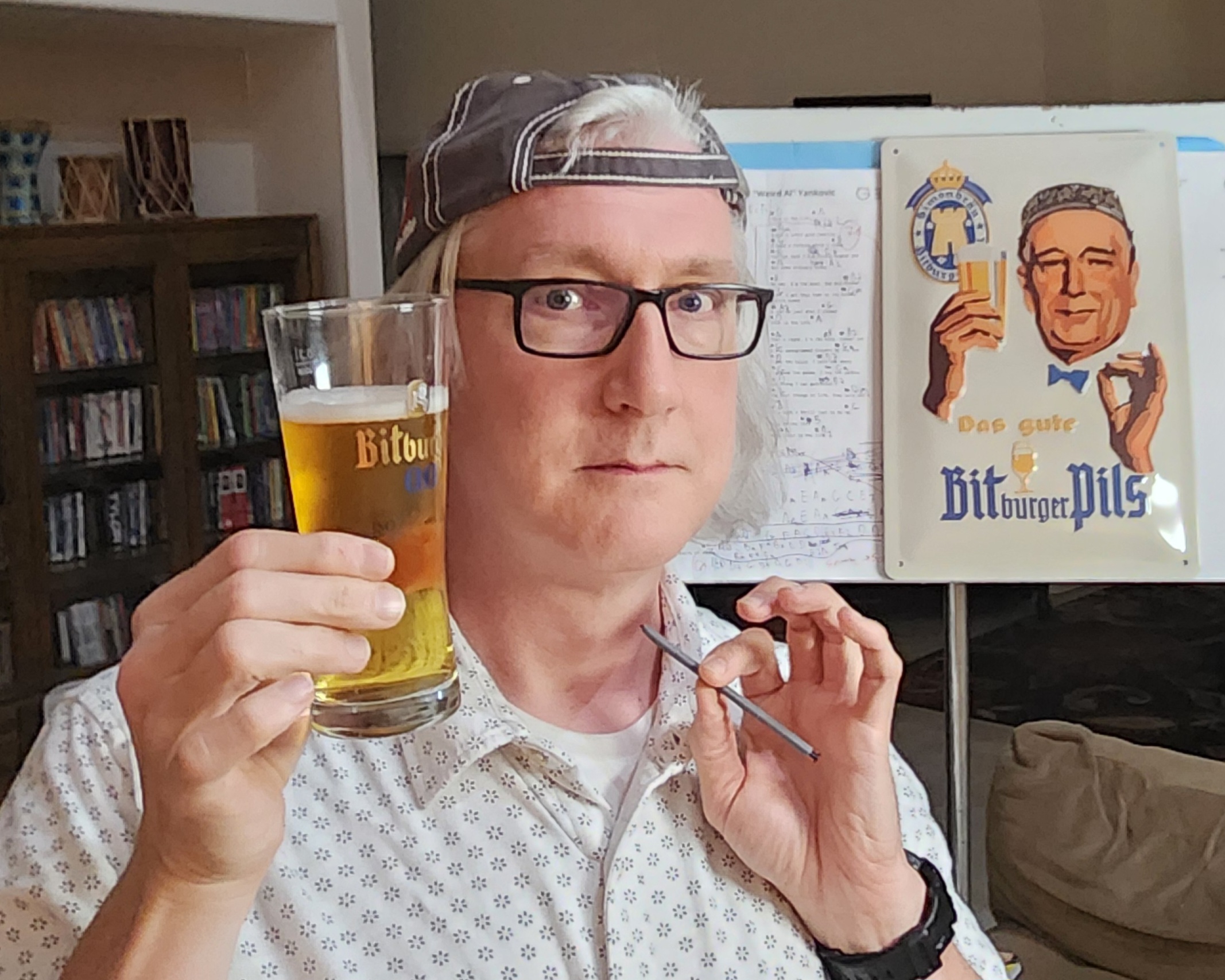 Author enjoying Bitburger 0.0