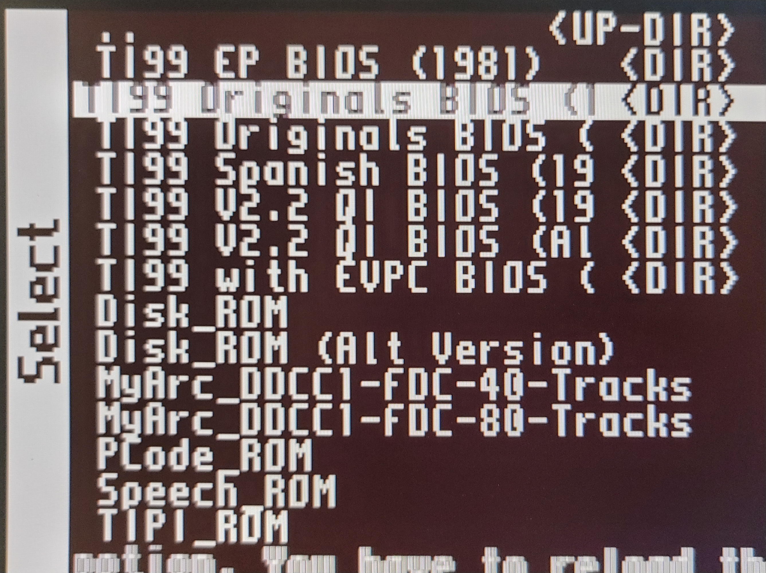 TI99 Originals BIOS